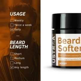 Ustraa Beard Softener Woody - 100g (Set of 2)