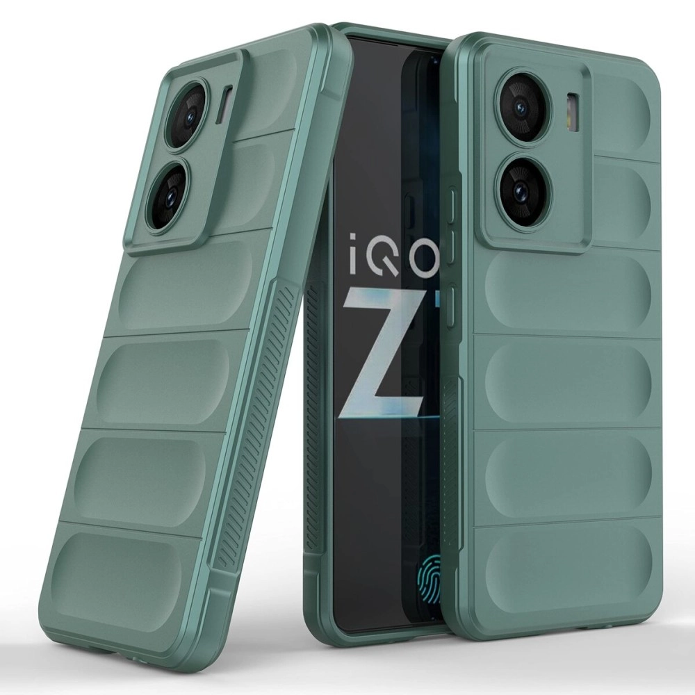 Zapcase Back Case Cover for iQOO Z7 5G / iQOO Z7s 5G | Compatible for iQOO Z7 5G / iQOO Z7s 5G Back Case Cover | Liquid Silicon Case for iQOO Z7 5G / iQOO Z7s 5G with Camera Protection | Dark Green