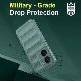 Zapcase Back Case Cover for iQOO Z7 5G / iQOO Z7s 5G | Compatible for iQOO Z7 5G / iQOO Z7s 5G Back Case Cover | Liquid Silicon Case for iQOO Z7 5G / iQOO Z7s 5G with Camera Protection | Dark Green