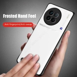 REALCASE Vivo X90 5G Back Cover Case | Stylish Frameless Matte Hard Back Skin | Soft TPU Shock Proof Bumper Back Cover for Vivo X90 5G (Black)