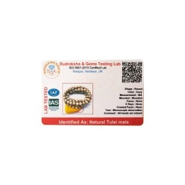 Swaha Tulsi Mala | Natural Lab Certified 108 + 1 Tulsi Beads | Jap Mala | Spritual Japa Mala | Meditation Mala