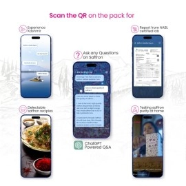 Himalayan Elevation Original Kashmiri Saffron/Kesar, 1 Gram, A TATA product, Certified Grade-1 Pure Kashmiri Kesar, Food & Pooja