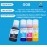 ANG Refill 008 for epssonn L6460/L6490/L6550/L6570/L6580/L11160/L15150/L15160 Printer Black + Tri Color Combo Pack Ink Bottle