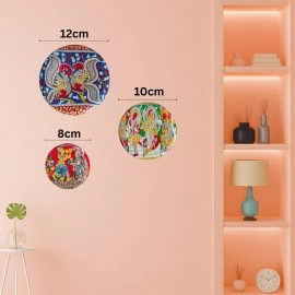 RITUALISTIC Kalamkari Wall Plates- Set of 3 |Home Decor | Painting | Divine | Intricate Designs