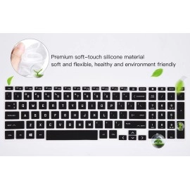 RAYA Silicone Keyboard Skin Cover for HP Victus 15 (15.6 inch) & HP Victus 16 (16.1 inch) Gaming Laptops (Black)