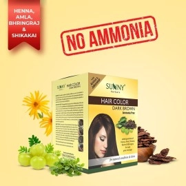 Sunny Bakson Hair Color Ammonia Free Dark Brown 20 Grams - (Pack of 12)