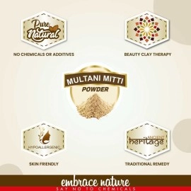 Nature Sure Multani Mitti Powder 200g, Natural Fullers Earth Clay for Glowing Skin, Face & Hair, Removes Dead Skin, Cleanses Acne and Pores - Pack of 1