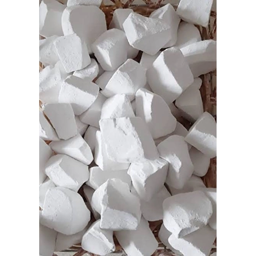VeeEn Cleaned Kaolin Clay Chunks - Edible White Chunks Eating and Cosmetics Grade 400 gm