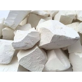 VeeEn Cleaned Kaolin Clay Chunks - Edible White Chunks Eating and Cosmetics Grade 400 gm