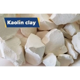 VeeEn Cleaned Kaolin Clay Chunks - Edible White Chunks Eating and Cosmetics Grade 400 gm