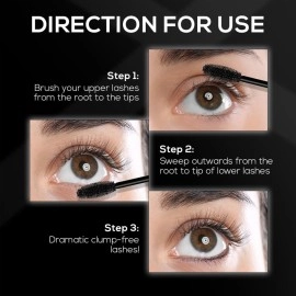 RENEE Volumax Mascara Black 10ml | Quick Dry, Waterproof, Long Lasting Weightless Formula | Volumizes, Lengthens & Conditions the Lashes With Intense Color | 360 - Degree Wand for Clump Free Applicat