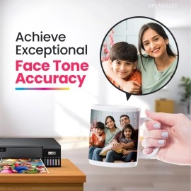 Splashjet Sublimation Ink for Epson L8050, L18050 - Heat Transfer Printing on Mugs, Mobile Cases, Polyester T-Shirts etc for use with Epson 6 Color Printers (70gm x C/M/Y/Bk/LC/LM) - 503504