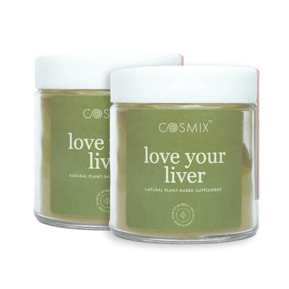 Cosmix Love Your Liver - Milk Thistle, Bhumi Amalaki & Turmeric Superfood Blend | Liver Detox Supplement | Support Liver & Kidney Health| No Preservatives, No Added Sugar, Plant Based | 120g-80