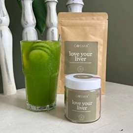 Cosmix Love Your Liver - Milk Thistle, Bhumi Amalaki & Turmeric Superfood Blend | Liver Detox Supplement | Support Liver & Kidney Health| No Preservatives, No Added Sugar, Plant Based | 120g-80