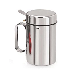 ATROCK Oil Dispenser 1litre Steel Stainless Steel Oil Dispenser Nozzel Oil Bottle Oil Container Kitchen 1000ml Oil Pot Leak Proof Oil Jar For Kitchen Oil & Vinegar Dispenser (Set of 1), Silver