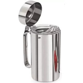 ATROCK Oil Dispenser 1litre Steel Stainless Steel Oil Dispenser Nozzel Oil Bottle Oil Container Kitchen 1000ml Oil Pot Leak Proof Oil Jar For Kitchen Oil & Vinegar Dispenser (Set of 1), Silver