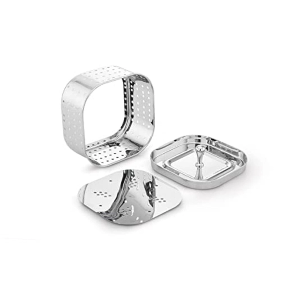 DiBha Stainless Steel Square Shape Paneer Cheese/Tofu/Sprouts Maker/Mould/Press Maker, Color - Silver (Capacity - 700ml)