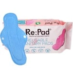 Re:Pad Reusable Cloth Sanitary for Women Pads Overnight Cloth Washable Super-Absorbent, Soft and Comfortable 4 Super Maxi Sanitary Pad (Pack of 4) |Lasts Up To 1 .5 Years