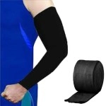 DipNish Cotton Arm Sleeve For Cricket Tubular Cricket Sleeve Sun Protection Arm Sleeves For Men & Women 5M Roll, Black, Multiple Sizes (5M Roll)