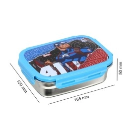 SKi Homeware Steel Lunch Box (600 ML) & Stainless Steel Slim Bottle (350 ML) Combo/Gift Set- Spiderman