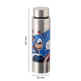 SKi Homeware Steel Lunch Box (600 ML) & Stainless Steel Slim Bottle (350 ML) Combo/Gift Set- Spiderman