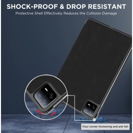 ProElite Slim Trifold Flip case Cover for Xiaomi Mi Pad 6 11 inch Tablet, Black