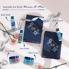 Blue Nectar Beauty Gift Box for Women & Men | Premium Face & Body Care Combo of Face Wash, Cream, Scrub, Body Wash & Body Lotion | Perfect Gift for Birthday & Anniversary | Pack of 5