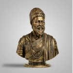 SILAII Chhatrapati Shivaji Maharaj Sculpture - 5 INCH, Antique Bronze Colour