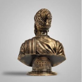 SILAII Chhatrapati Shivaji Maharaj Sculpture - 5 INCH, Antique Bronze Colour