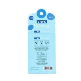Linc Ocean Classic Gel Pen Card Pack | 0.55mm SS Tip | Waterproof Ink for Smudge-Free Writing | Comfortable textured Grip | Leak-proof Technology | Smooth Writing Pens | Blue, Set Of 10