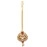 Estele Gold Plated CZ Peacock Designer Maang Tikka with Pearl for Women, One Size, Non-Precious Metal, No Gemstone