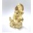 Gold Art India Ivory Finish with Gold Color Work Car Dashboard Idol 3.5 inches (Gold Ivory) (NEWGANESHA3)