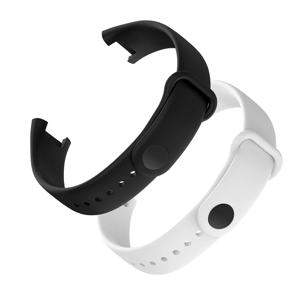 YODI Soft Silicone Strap Band Compatible with Redmi Smart Band Pro Comfortable Flexible Replacement Band for Men, Women, Boys, and Girls, Black-White
