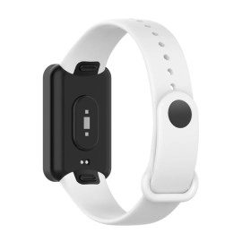 YODI Soft Silicone Strap Band Compatible with Redmi Smart Band Pro Comfortable Flexible Replacement Band for Men, Women, Boys, and Girls, Black-White