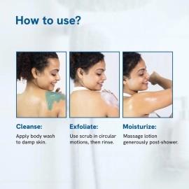 Be Bodywise Strawberry Skin Pack | With 1% SA Body Wash, 5% Lactic Acid Body Lotion & 10% AHA Scrub | Exfoliates, Reduces Body Acne, Strawberry Skin & Uneven Skin Texture | 650ml