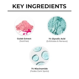 Dr. Sheth\'s Gulab & 1% Glycolic Acid Face Wash For Normal To Oily Skin | Daily Brightening Face Cleanser for Even Toned Skin | Exfoliating Face Wash for Men & Women | 100ml