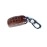 JVCV Car Styling Soft Handmade Leather Key Cover Compatible with Hyundai Alcazar and Creta 2021 2022 2023 Car 4 Button Smart Key (Brown)