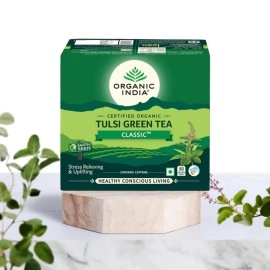 ORGANIC INDIA Tulsi Green Classic Tea 50 Tea bags