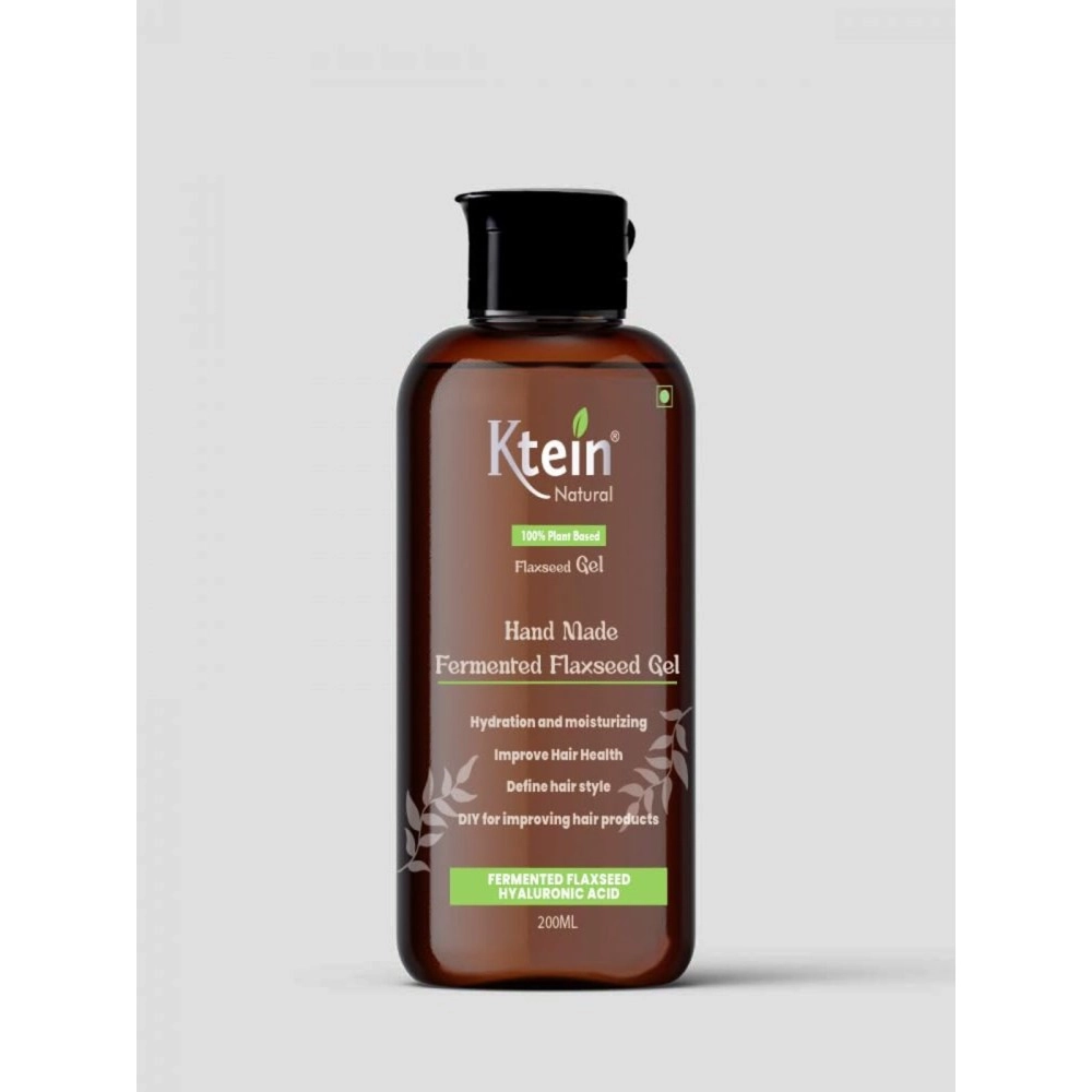 Ktein Natural 100% Plant Based Fermented Flaxseed Gel | Hand-Made | Fermented Flaxseed Gel | Omega3 | Frizzy Free Hair | Define Hair Style | Hyaluronic acid & Fermented Rice Water