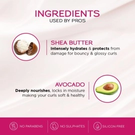 Livon Style Pro Curl Cream for curly, coily & wavy hair | | Curl defining cream for Intense Hydration & Nourishment | Leave in cream with Shea Butter & Avocado | 100ml