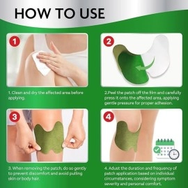 SLIDO Herbal Knee Pain Relief Patches | Inflammation Patch Sticker | Instant Relief from Pain | Joint Pain Relief Products with Natural Wormwood Extract Patch (1 PACK- 10 PATCHES)