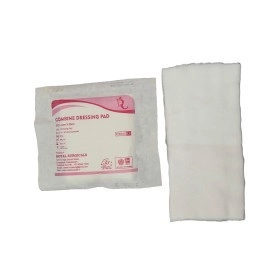 Royal Surgicals Sterile Absorbent Cotton Combine Dressing Pad |(10x20cm) (Pack of 25) Dressing Pad for Wound Dressing/First Aid/Home