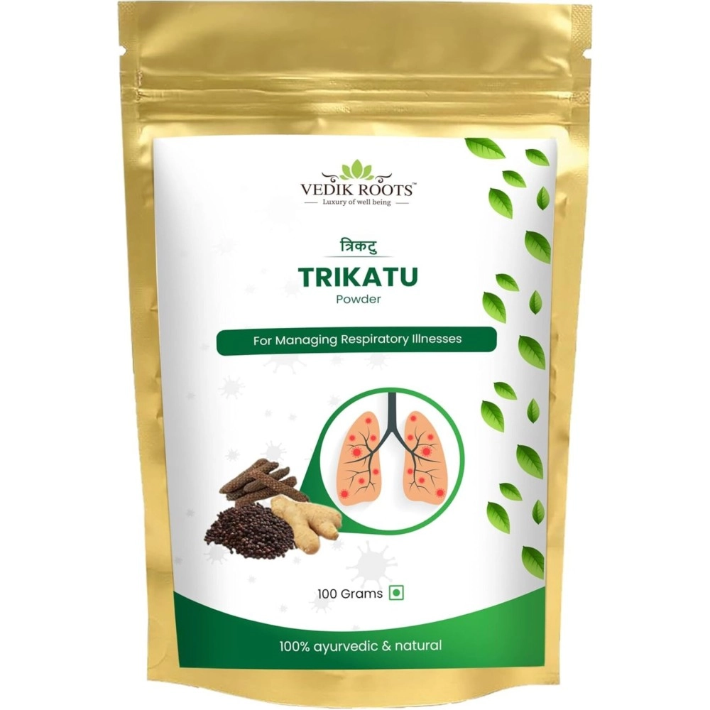 Vedikroots Trikatu Powder - An Organic Blend Of Three Magical Ingredients For Enhancing Immunity And Boosting Digestive Strength | 100% Pure And Natural(100 GM)