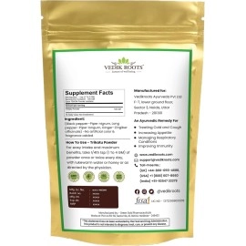 Vedikroots Trikatu Powder - An Organic Blend Of Three Magical Ingredients For Enhancing Immunity And Boosting Digestive Strength | 100% Pure And Natural(100 GM)