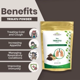 Vedikroots Trikatu Powder - An Organic Blend Of Three Magical Ingredients For Enhancing Immunity And Boosting Digestive Strength | 100% Pure And Natural(100 GM)