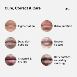 Cureskin Lightening Lip Scrub for Men and Women, Exfoliate & Brighten with Walnut Shell Powder, Beetroot & Squalane, Lip Scrub for Dark Lips to Lighten Pink