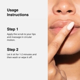 Cureskin Lightening Lip Scrub for Men and Women, Exfoliate & Brighten with Walnut Shell Powder, Beetroot & Squalane, Lip Scrub for Dark Lips to Lighten Pink