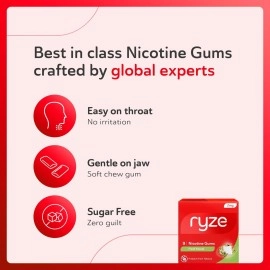 RYZE Nicotine Gum 2mg | Fresh Fennel | Soft Chew, Easy on Throat, Sugar Free | Quitting Smoking & Chewing | Smoking Cessation | 90 gums (9 Gums Each Pack) | Combo Pack of 10