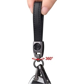 MAPLE Premium Leather & Metal Keychain and Keyring Compatible with Royal Enfield/Bullet (Black)