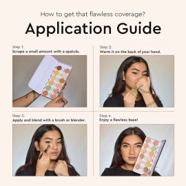 C2P Pro Ultra HD 12 Color Supraemeshield Must Have Concealer, Corrector, Foundation & Contour Palette for Face Makeup | Offers Medium to Buildable Coverage for Dry Skin - All in 1 palette 42g